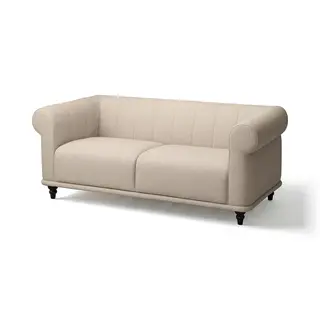 VISKAFORS 2-seat sofa, Lejde light beige/brown, Depth 90 x Height 74 x Width 194 cm