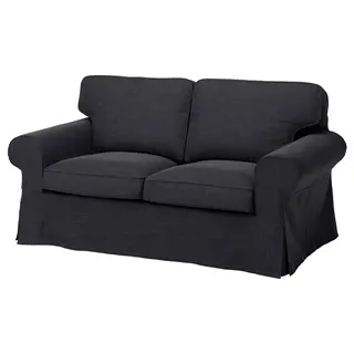 EKTORP cover two-seat sofa, Hillared anthracite