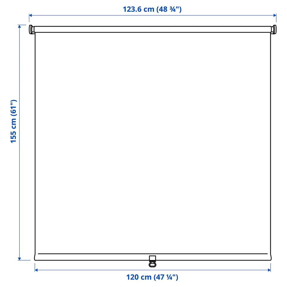 Illustration with measurements for the product: FÖNSTERBLAD.