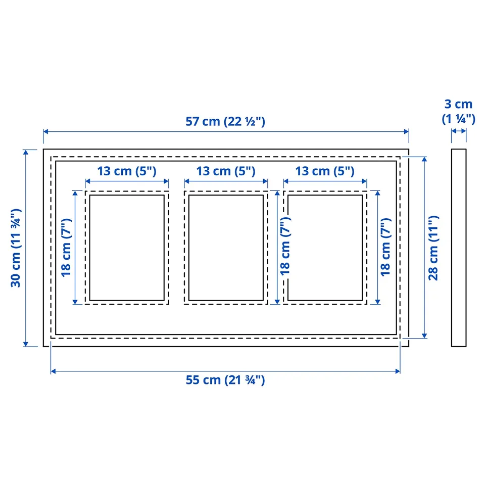 Illustration with measurements for the product: RÖDALM.