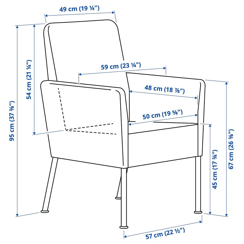 part: VITTSKÄR chair with armrests