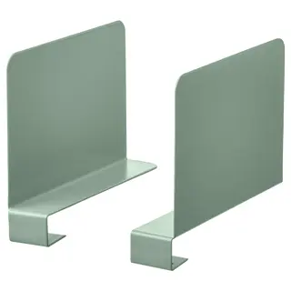 RELATERA book-end, light grey-green, 2 pieces