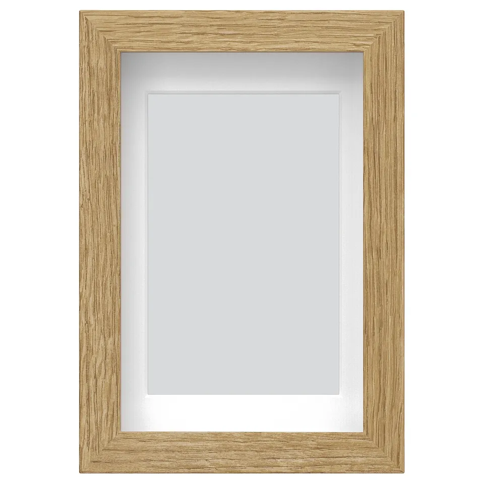 RÖDALM wooden photo frame, gold-brown, rectangular, classic design.