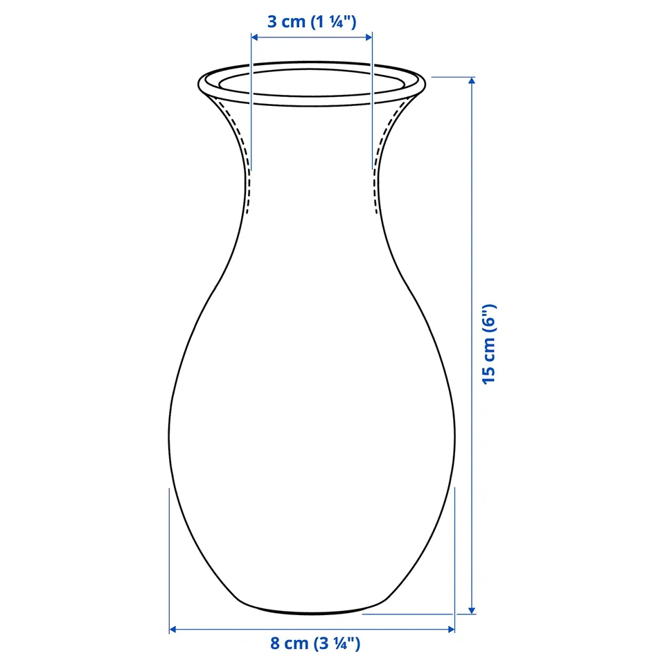 Illustration with measurements for the product: BERGKÖRSBÄR.