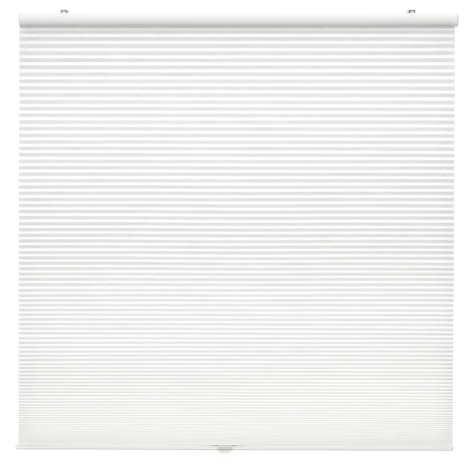 White HOPPVALS cellular blind, soft filtering light, safe cord, insulating.