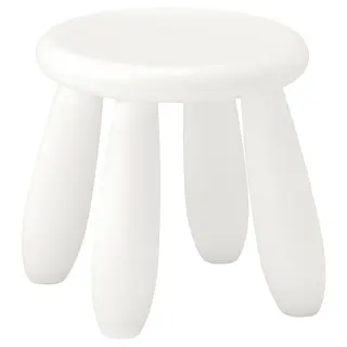 MAMMUT children's stool, in/outdoor/white, Width 35 cm