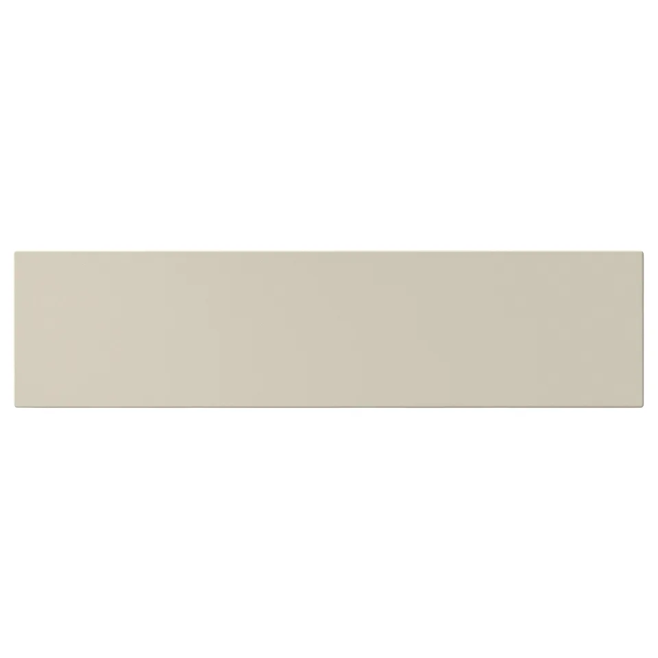 HAVSTORP beige smooth cabinet front, rectangular, modern design.