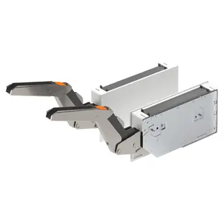 UTRUSTA hinge w damper for horizontal door, white
