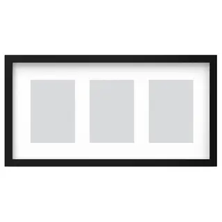 RÖDALM frame for 3 pictures, black, 55x28 cm