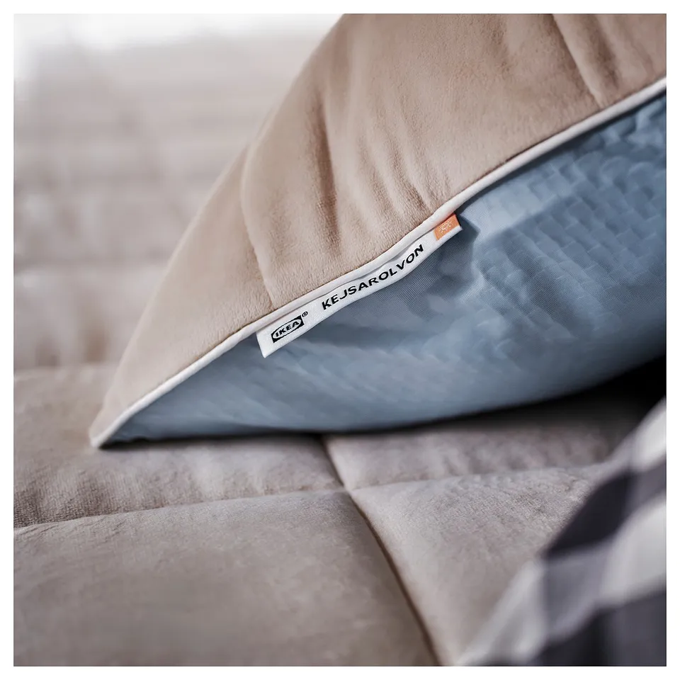 KEJSAROLVON Pillow protector, beige/blue, 50x80 cm