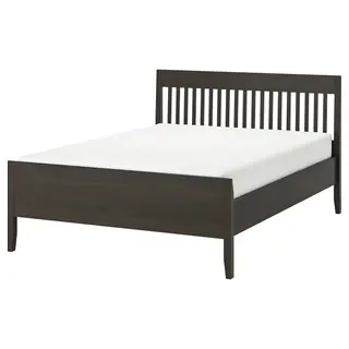 IDANÄS bed frame, dark brown/Luröy, 150x200 cm