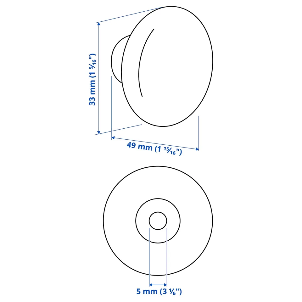 PLOCKAR Knob, beech, 49 mm