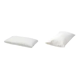 BERGVEN/LUDDROS set: pillow, high + pillow protector, 50x80 cm