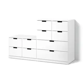 NORDLI chest of 10 drawers, white, 160x99 cm