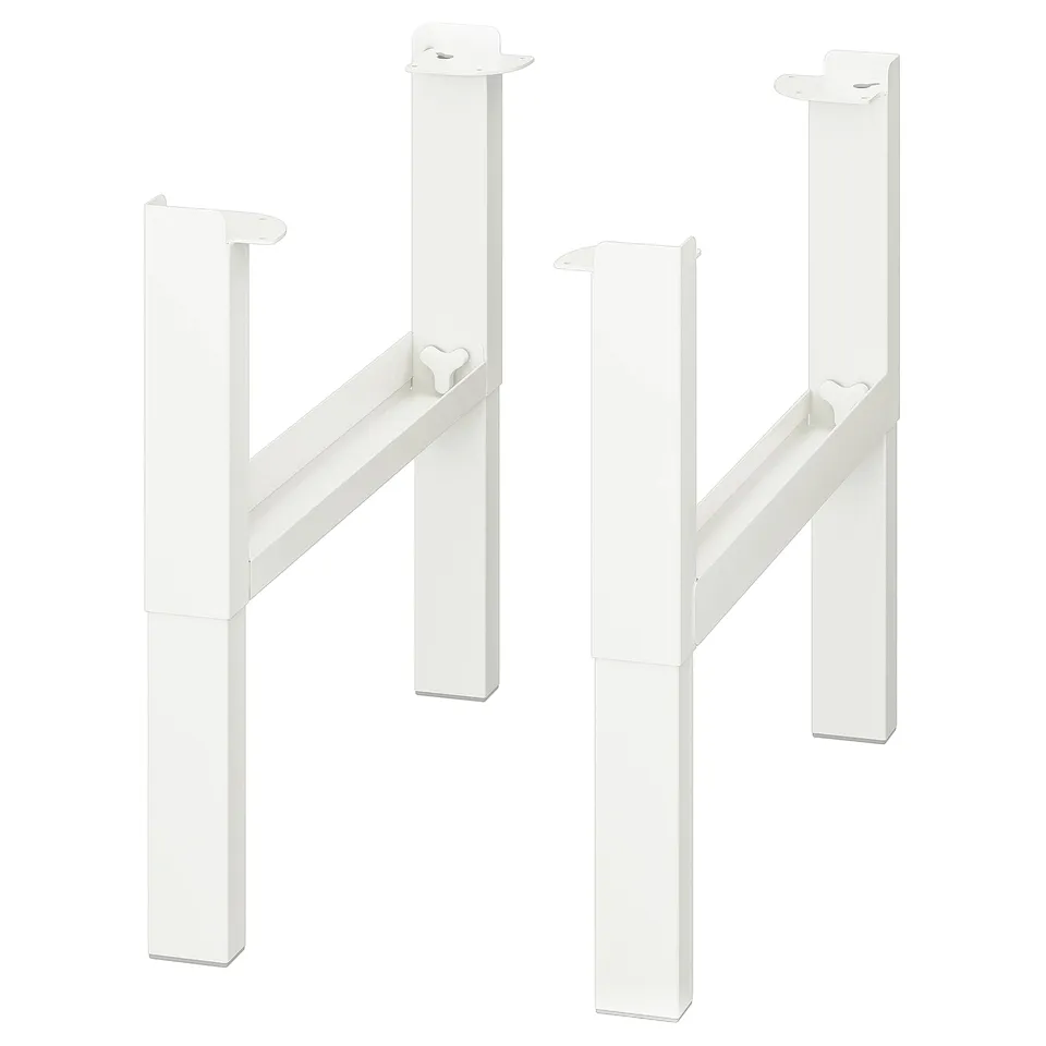 Adjustable PÅHL steel desk legs with cable management