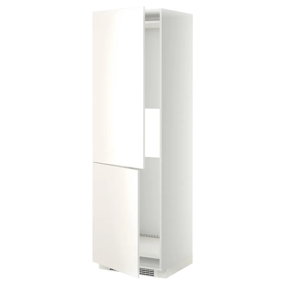 White ikea METOD kitchen cabinet with sleek, minimalist design and adjustable shelves.