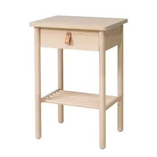 BJÖRKSNÄS bedside table, birch, 48x38 cm