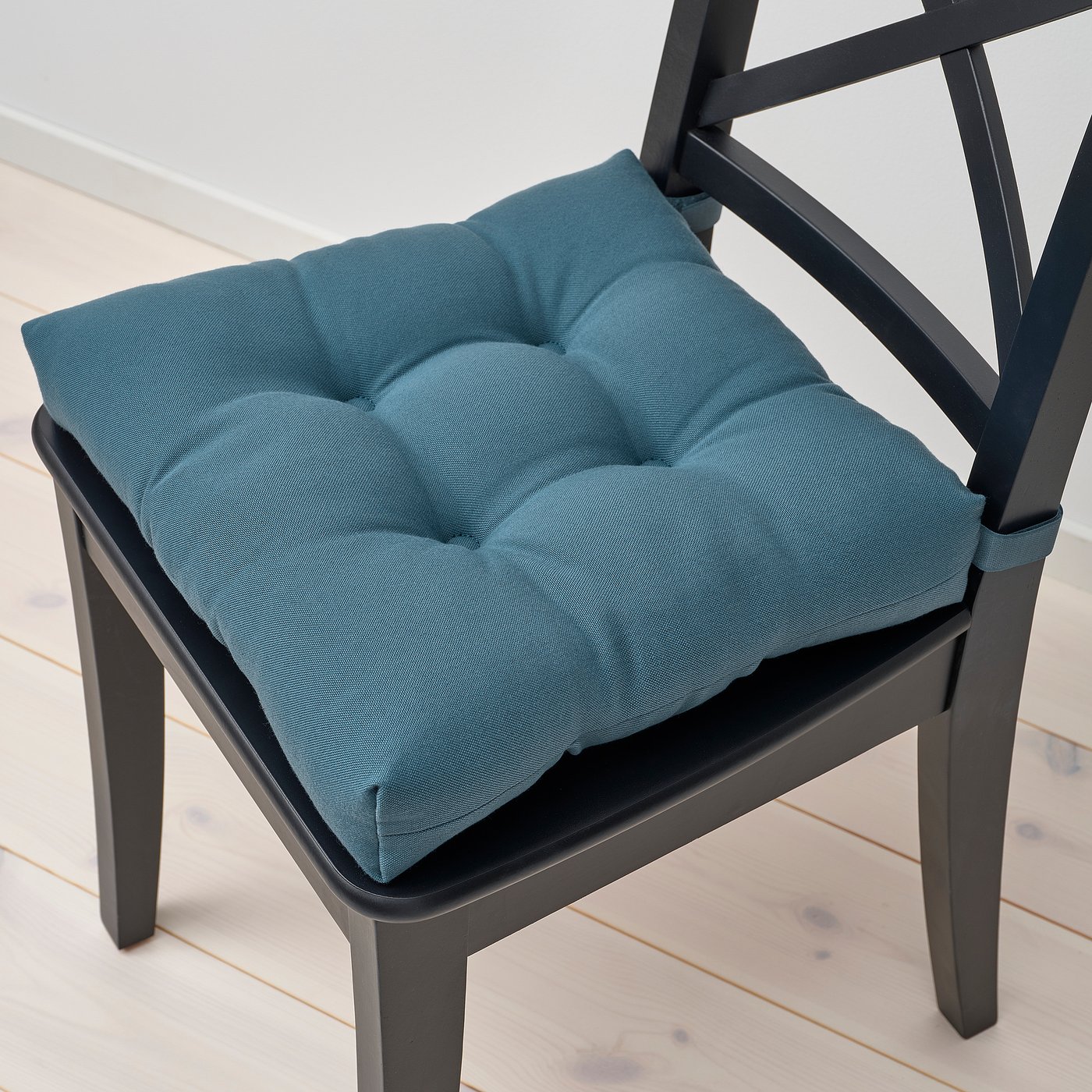 MALINDA Chair pad, blue-grey, 40x38x7 cm