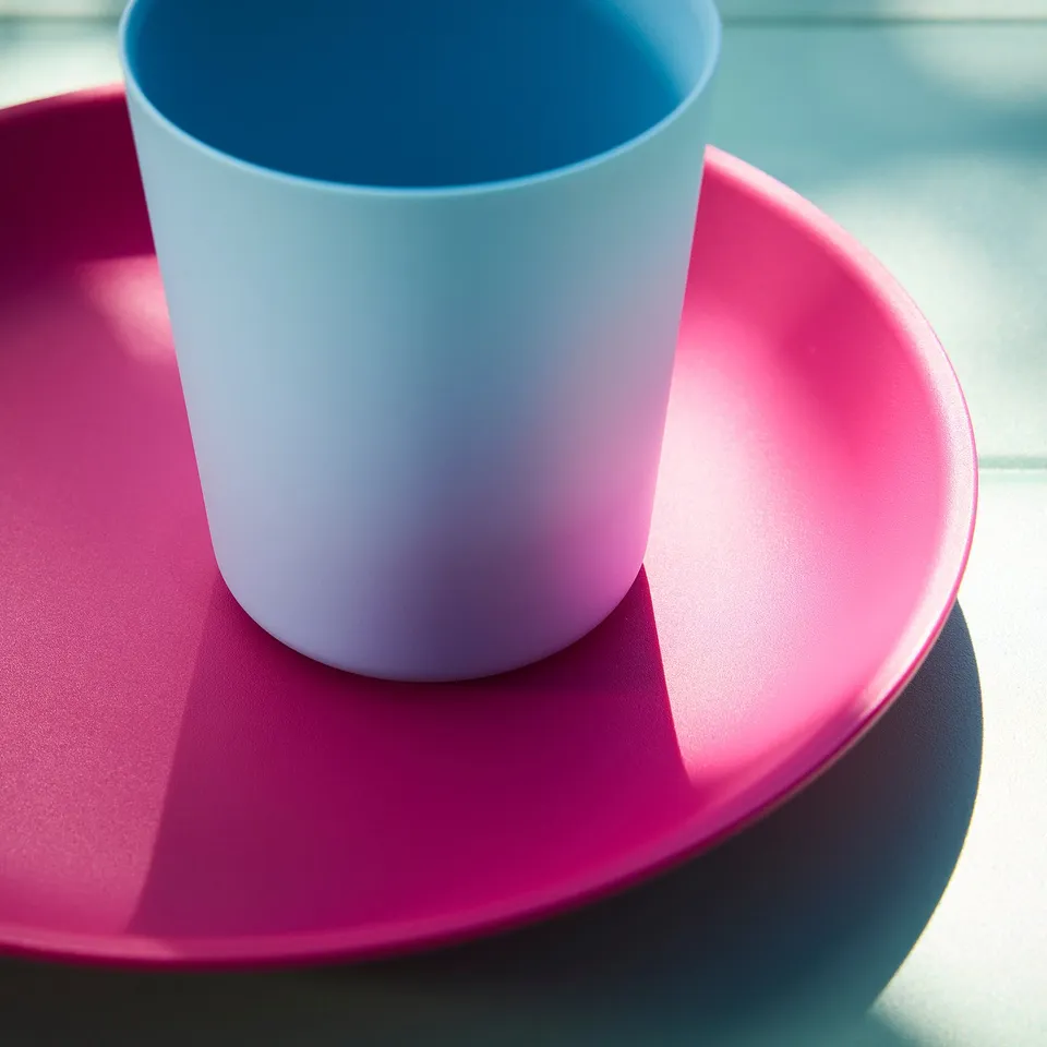 MARULK 21-pieces picnic set, pink/blue