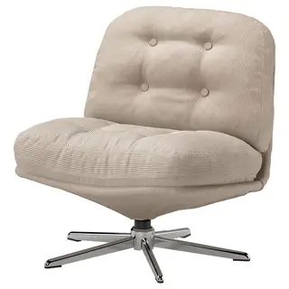 DYVLINGE swivel easy chair, Kelinge beige, Depth 75 x Height 68 x Width 63 cm