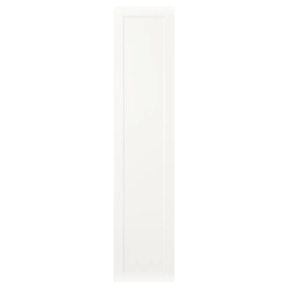 SANNIDAL door, white, simple design, fits platsa storage, fibreglass.