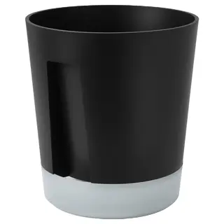VÅRDTRÄD self-watering plant pot, in/outdoor transparent/anthracite, 19 cm