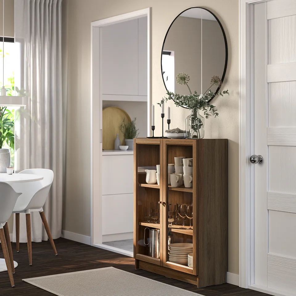 part: BILLY / OXBERG bookcase with glass doors