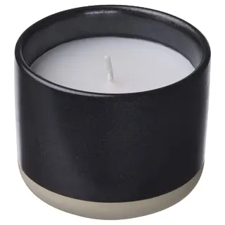 STÖRTSKÖN scented candle in ceramic jar, Berries/black, 25 hr