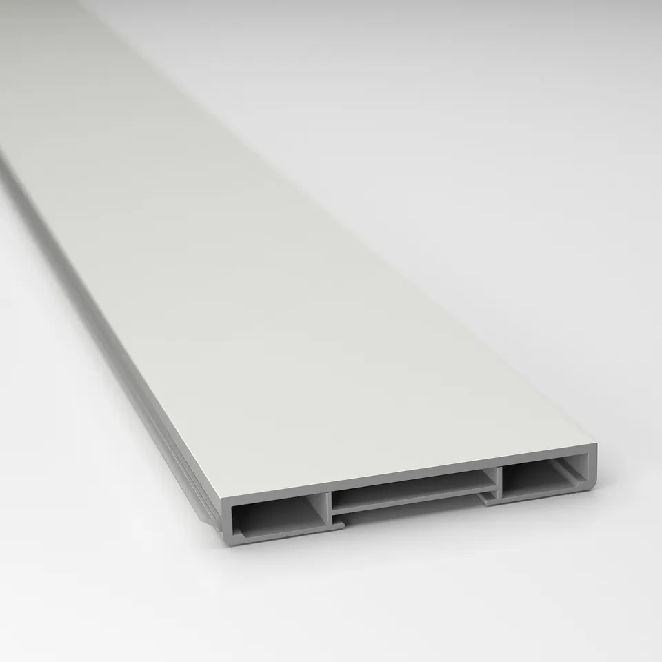ASPUDDEN Plinth, light grey, 220x8 cm