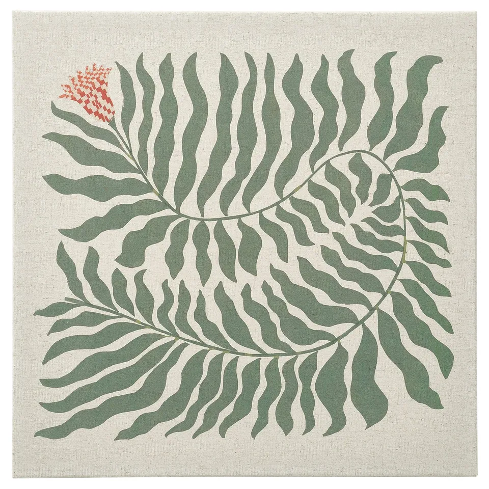 GRÖNMES Picture, checkered flower, 56x56 cm