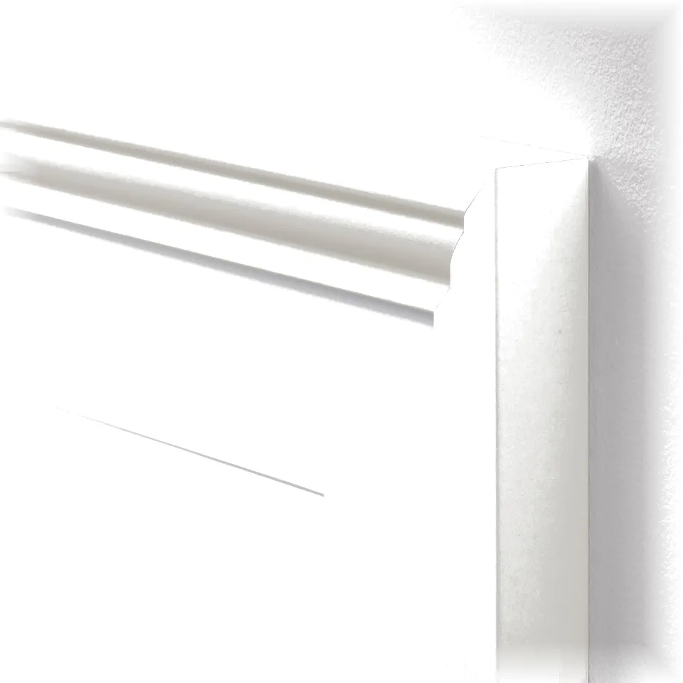 White picture frame with sturdy design and smooth edges, ideal for displaying photos.