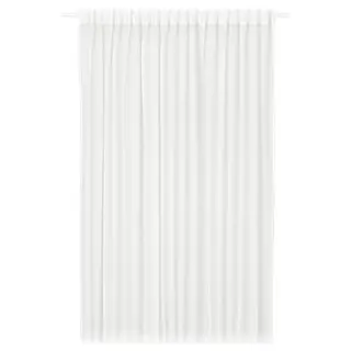 STENFRÖ sheer curtain, 1 piece, white/with heading tape, 300x300 cm