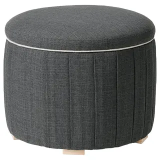 ÅTERLÖGA pouffe, with storage/Kilanda dark grey, Height 43 cm