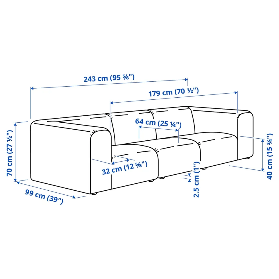 part: STOCKHOLM 2025 3-seat sofa