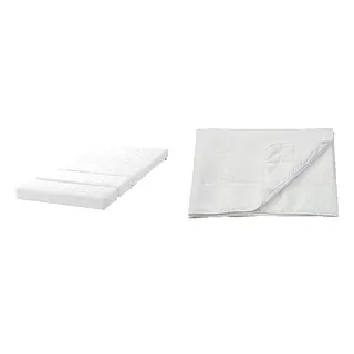 VIMSIG/ÄNGSKORN set: foam mattress for extendable bed + mattress protector, 80x200 cm