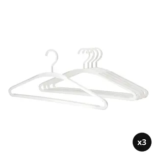 TRYSSE set: hanger x3, white/grey, Width 42 cm