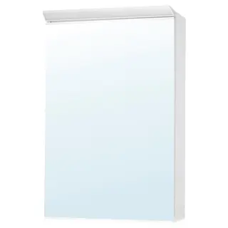 TREASJÖN mirror cab 1 door/built-in lighting, 50x17x75 cm