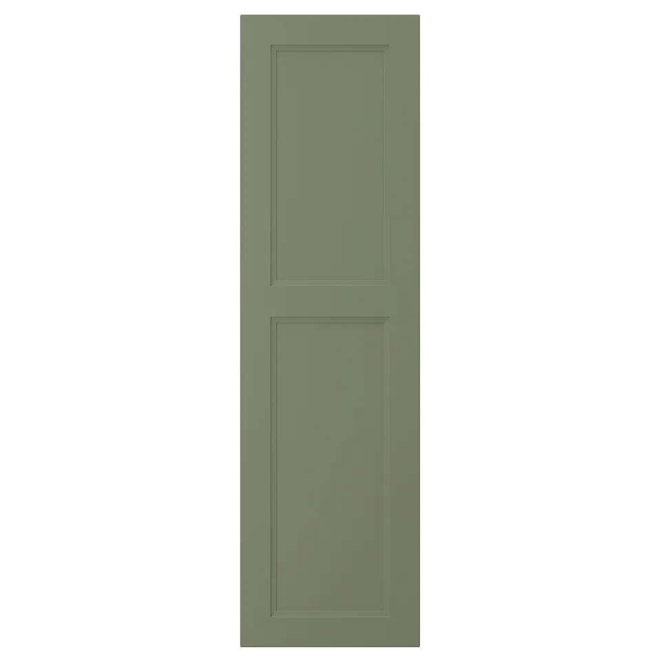AXSTAD green cabinet door, matte finish, rectangular shape, inset panel design.