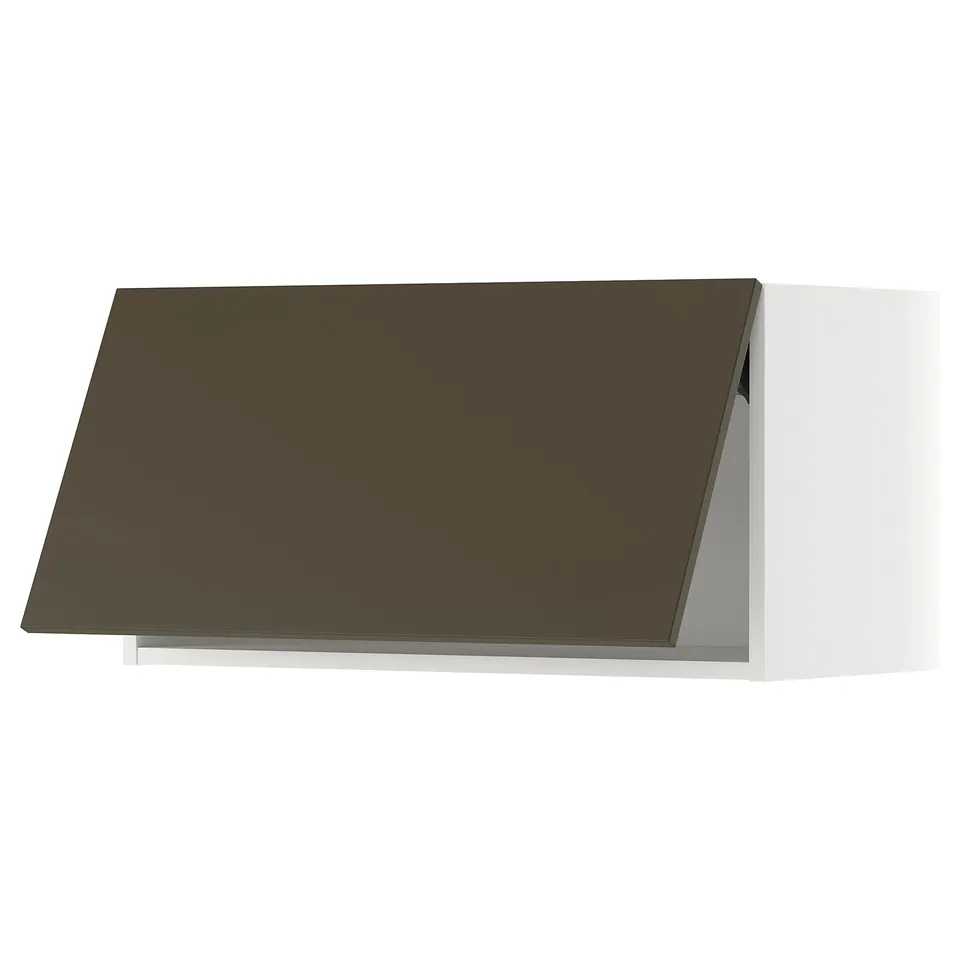 METOD kitchen cabinet, dark brown/beige, rectangular, modern design.