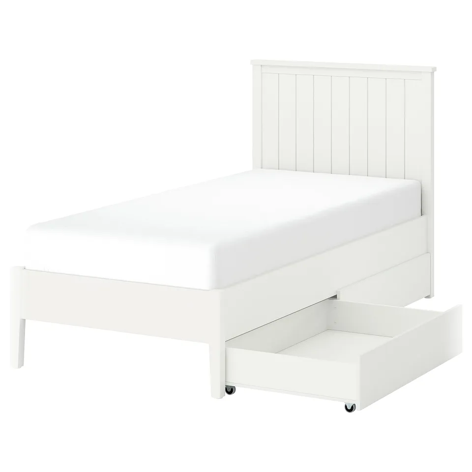 part: GULLABERG bed frame with 2 storage boxes