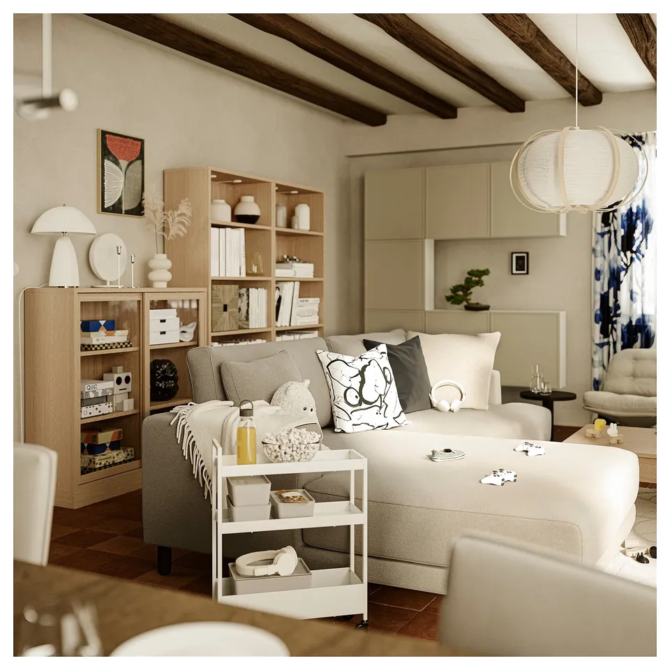 NISSAFORS Trolley, white, 50.5x19x67 cm