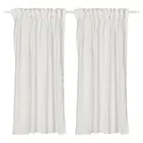 MATILDA sheer curtains, 1 pair, white/with heading tape, 145x160 cm