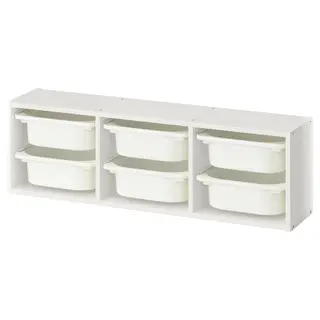 TROFAST wall storage, white/white, 99x21x30 cm