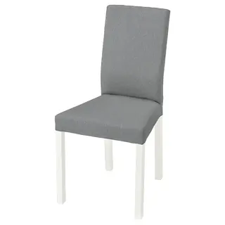 KÄTTIL chair, white/Knisa light grey, Depth 52 x Height 89 x Width 46 cm
