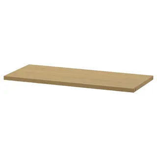 LÅDMAKARE shelf, oak effect, 76x34 cm