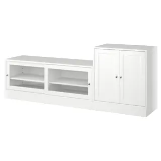 HAVSTA TV storage combination, white, 241x47x89 cm