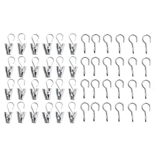 RIKTIG curtain hook with clip, 24 pack