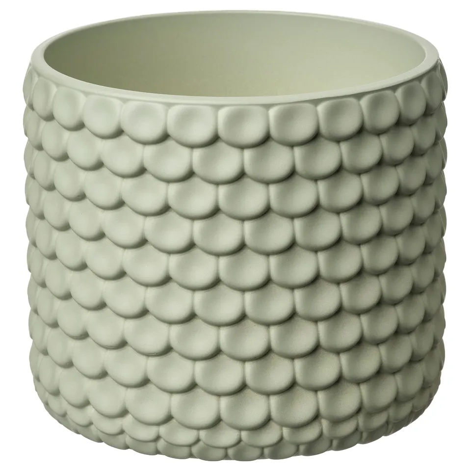 GLACIÄRBJÖRN Plant pot, light green, 9 cm