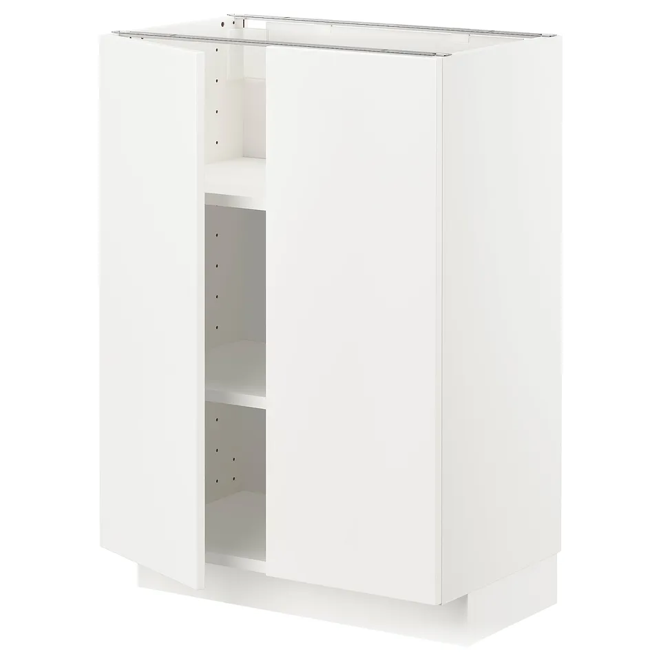 METOD kitchen unit: white, square, modern design with adjustable shelves.