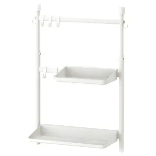 SUNNERSTA kitchen organiser set, no drill/shelf/dish drnr/hook, Width 45.7 cm
